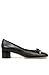 Franco Sarto Womens Natalia Square Toe Block Heel Pumps Black Leather 7.5 W