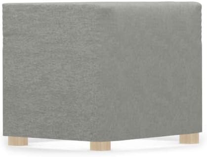 comfortly Footstool Slipcover Replacement Hand Made Compatible with PÄLLBO Footstool - Covers ONLY (Cashmere Blends - Rabbit)