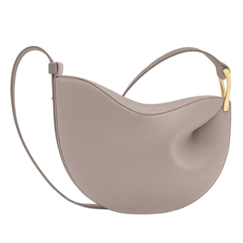 AIZHIYIWomen Leather Dumpling Bag PU Leather Shoulder Saddle Bag Solid Color Female Daily Commute Bag Adjustable Strap