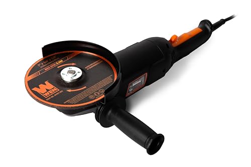 Image of WEN 15-Amp 7-Inch Angle Grinder with Reversible Handle (94487), Black