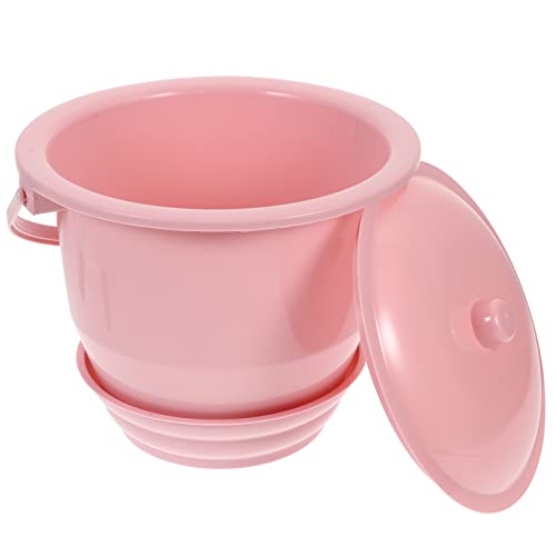 NOLITOY 1個 子供用 トイレ ポータブル トイレ 小便器 バケツ 尿 ポット つばつぎ 家庭用 つばつぎ 蓋付き プラスチック つばつぎ 家庭用 つばつぎ 小便 ポット 手持ち つばつぎ