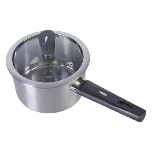 Stainless Steel Saucepan Small Cooking Pots Cookware With Ergonomic Wood Handle Efficient Milk Pans Kitchen Accessories