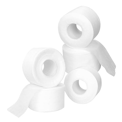 POPETPOP 5ロール 防水理髪用使い捨てネックストリップ巻 非織布製汗吸収サロン用ヘアカット保護具