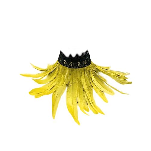 Feather Scarf,Feather Neck Collar DIY Colorful Feather Shrug Cape Shoulder Wrap Feather Necklace Collar3