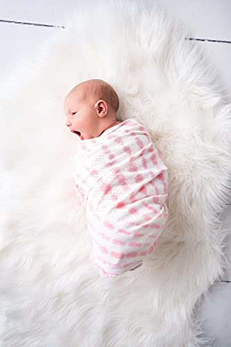 Image of Woombie AirWrap Organic Swaddle - Old Fashioned Receiving Blankets for Babies - Lightweight, Vented Design, Tie-dye Pink, 44 inch x 44 inch