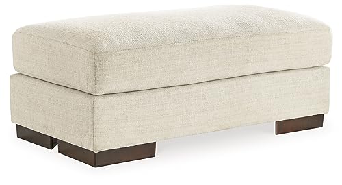 Signature Design By Ashley Maggie Contemporary Accent Ottoman, Off White #TOP24