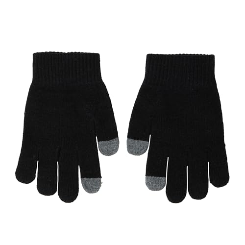 Image of Nike Big Kids Stripe Beanie & Gloves 2-Piece Set - Black /Red - One Size Fits All (8-20)