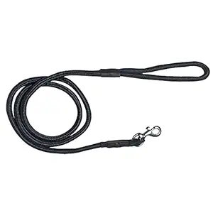 Modern Pets House 9mm Thick Heavy Duty Imported Rope Leash with Anti-Slip Handle| Waterproof Neck Rope Leash Belts with Strong Hook| Walking Jogging Training Rope Leash for Medium Dogs (Black, 9mm,