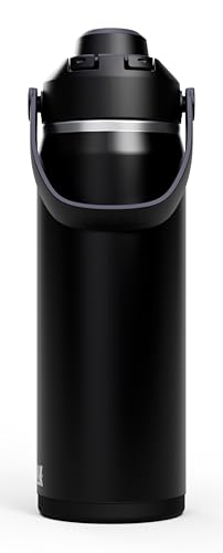 Image of CamelBak Thrive Chug Insulated Stainless Steel Water Bottle, Cold Retention with High Flow Lid for Everyday Hydration and Active Use, 20oz, Black