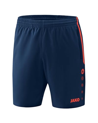 JAKO Herren Shorts Competition 2.0, Navy/Flame, XL JAKO Herren Shorts Competition 2.0, Navy/Flame, XL