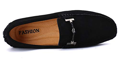 Santimon Mens Driving Penny Loafers Suede Moccasins Slip On Casual Dress Boat Shoes4
