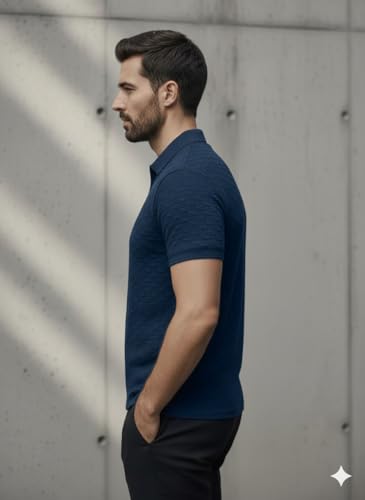 Image of Preneum Men's Poly Cotton Rich Solid Polo Tshirt | Collar Tshirts | Half Sleeves | Plain-Regular Fit (Available in Plus Sizes)
