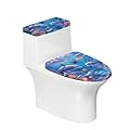 ZUXONGSY Ocean Toilet Tank Cover Dolphin Toilet Lid Cover 2 Pcs Stretch Toilet Tank Lid Protector for Bathroom Accessories
