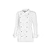 BP Gourmet 1542-400-21 Kochjacke für Damen - Langärmelig - 65% Polyester, 35% Baumwolle - Normale Passform - Größe: 42 - Farbe: weiß