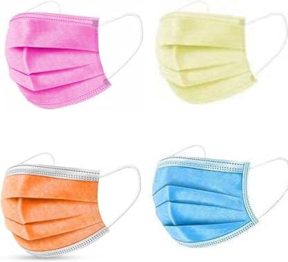 Surgical Mask With Melt Blown Fabric Layer Multicolor Free Size Pack of 200 3 Ply-image-26
