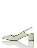  FIND Block Heel Slingback Pumps, Grün (Mint Green), 39 EU