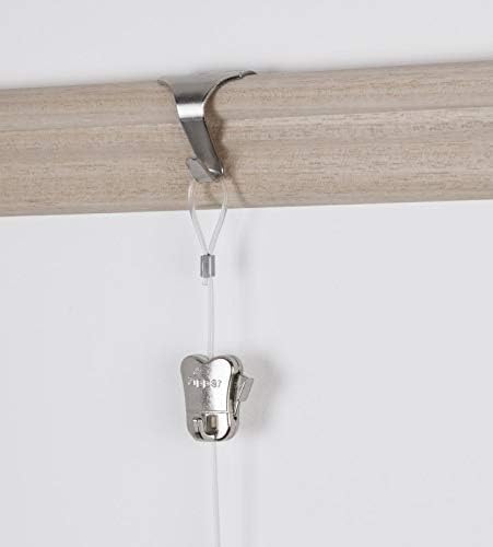 Image of STAS Windsor Traditional Wood Picture Rail Crown Moulding - 47 Inch + 2X Chrome Moulding Hooks, 2X Clear Cords and 2X Picture Hooks