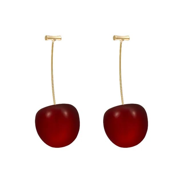 Diversa Trendy Kawaii Long Cherry Earrings For Women and Girls/Earring for Women (1 Pair) (B0D6HV8QYF) Amazon Price History, Amazon Price Tracker