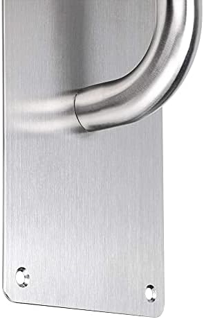 REAMTOP Stainless Steel Door Handle Pull & Push Plate with Fingerprint-Proof / Silver Heavy Duty for Wooden & Aluminium Door, Garage Door, Restaurant Business Place (300 X 100 mm)
