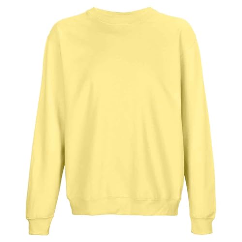 Sweat-shirt col rond Columbia SOL'S en molleton premium jaune clair