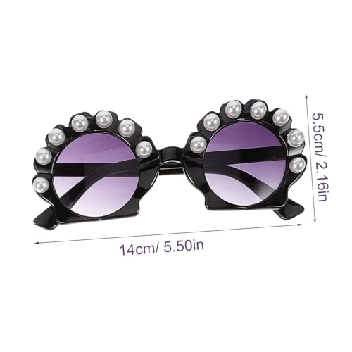 4pcs Boys and Girls Sunglasses Pearl Shell Design Cute Uv Protection Eyeglasses for Girls Party Accessories and Fashion Props2