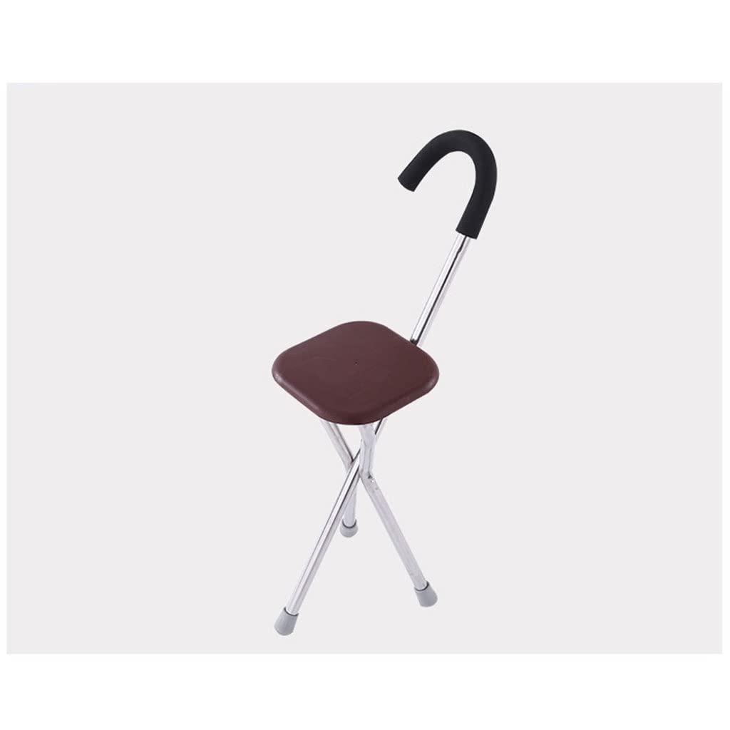 Canne Pliante avec siège réglable en Hauteur Canne de Marche et Chaise Combo Chaise Robuste Canne Canne de Marche