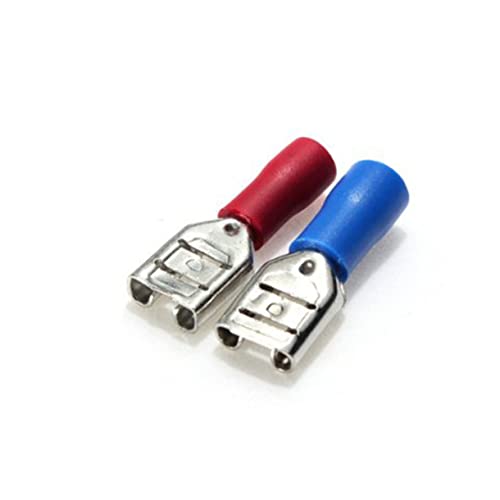 SOLUSTRE Insulated Terminals Copper Nose Wire Connectors Kit 360pcs 9 Butt Spade Ring Fork PVC Tinplate Easy Access Box