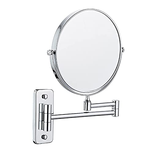 Miroir de maquillage mural double face en verre haut de gamme avec zoom rétractable