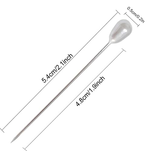 100P Corsage Boutonniere Pins 2 Inch Sewing Corsages Flower Pins Pins Floral Pins Straight Head Pins for Wedding Bridal Hair Accessories Jewelry Decoration DIY Craft Sewing