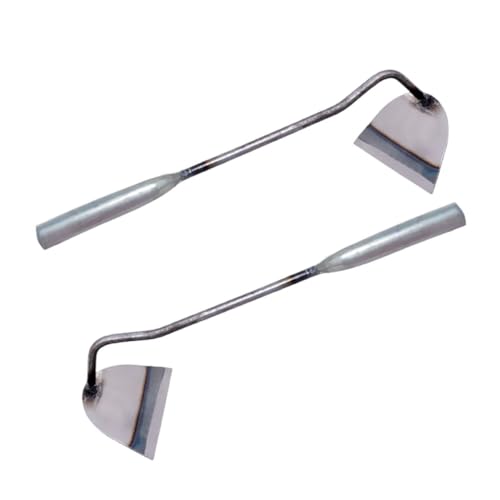 Mikikit Handheld Hoe Set Small Garden Shovel Forged Stainless Steel Lightweight for Gardening Borders