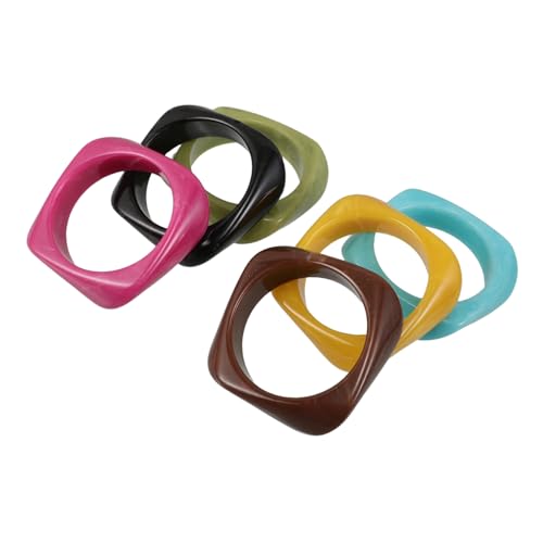 Bracelet jonc carré acrylique pour look festival et soirée bohème