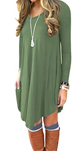 Long Sleeve Casual Loose T-Shirt Dress 