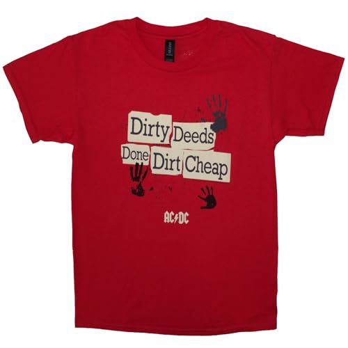 T-shirt AC/DC enfant rouge parfait pour la cour de récré