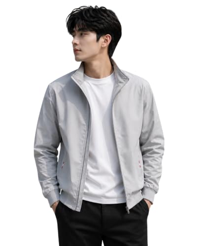 Image of TAGAS Men's Regular Jacket Fit For Casual Wear || Low-Cut Standing Collar || Men's Track Jackets | Stylish Jacket For Men ||Regular Fit Zip-Up Casual jacket|| bomber jacket for men