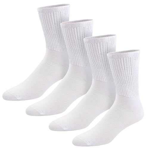 Brooklyn Socks Thin Combed Cotton Diabetic Socks, Loose, Wide, Non-Binding Neuropathy Low-Crew (Fit's Shoe Size 7-11)