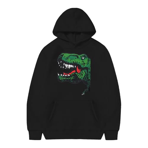 Sweat à capuche dinosaure pour garçon et fille en polaire décontracté