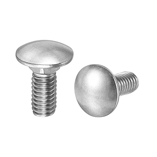 Image of uxcell 5 /16-18x3 /4 Carriage Bolt Round Head Square Neck 304 Stainless Steel 10pcs