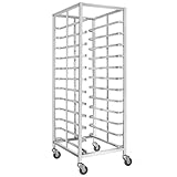 Morimoe Stainless Steel Bun Pan Rack, Storage Cooling Rack, Lockable Casters, Home & Business Use (12-Tier)