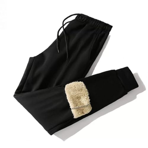 Mens Sweatsuit Sherpa Lined 2 Piece Hooded Sweatshirts Set Pullover Tops Fleece Sweatpants Winter Thermal Tracksuits4