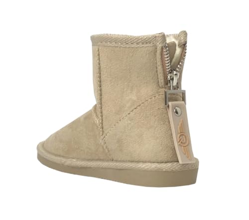 Image of REDVOLUTION Kids Boots Toddler Girls Cute 2 Buttons || Rhinestone Faux Fur Suede Knitting Shoe