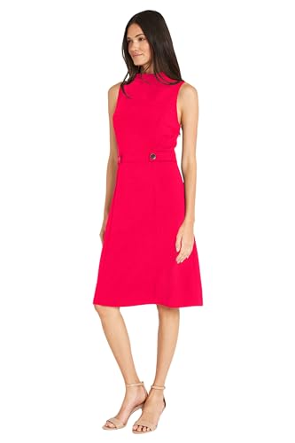 Image of Maggy London Women's Versatile Mock Neck Sleeveless A-line Dress for Women | Womens Dresses