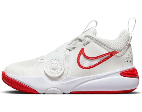 Nike Sneaker Team Hustle D 11 (PS), Summit White Track Red White, DV8994-102, 30 EU (12.5C US)