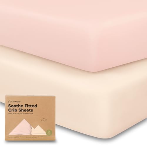 Image of KeaBabies 2-Pack Organic Crib Sheets for Boys, Girls - 52x28 Fitted Crib Mattress Sheet Neutral, Breathable Jersey Cotton Cover for Baby Bed, Toddler Mattress, Soft & Cute Prints (Cameo)