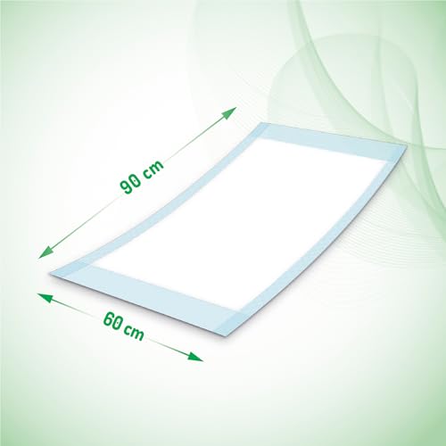 Absorbeo EXTRA Bettschutzunterlagen 30 Stück, Super Dry Effekt, Komplettschutz, Hypoallergen, Vollständig Atmungsaktiv, Größe 60 X 90 cm
