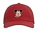Disney Mickey Mouse Big Face Forward Character Trip Matching Adjustable Printed Baseball Hat, Red
