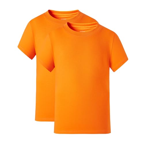 Image of Huata Boys Girls Short Sleeve Tee T-Shirt Crewneck 2 Packs