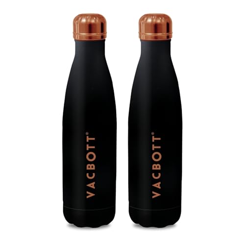 Image of CLAY CRAFT VACBOTT Stark Double Walled 18 Hours Hot and 24 Hours Cold Water Flask Bottle-500ML, 2-Piece(Velvet Rose Gold) Leak Proof|Easy to Carry|Gym Bottle|Kitchen|Hiking|Travel Bottle|BIS Certified