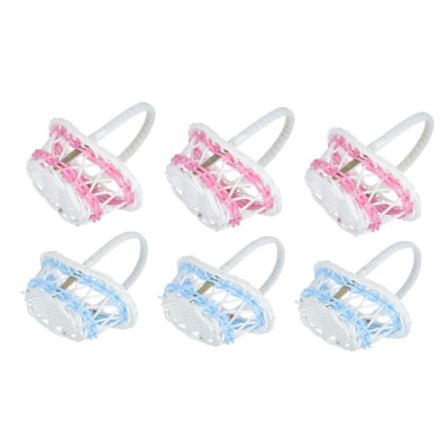 DEARMAMY Kleiner Handgewebte Aufbewahrungskörbe 6 Stück Tragbare...