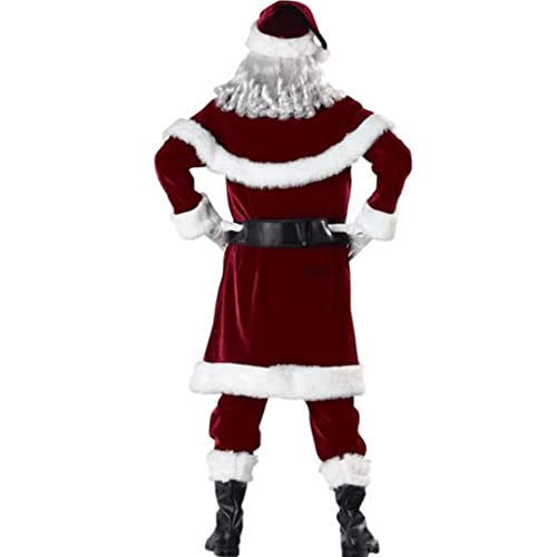 Kerstman kerstkostuum fancy dress outfits rode cape en hoed outfit, KYORE,Heren, maat L - Afbeelding 5