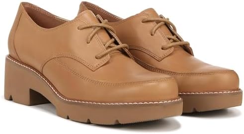 Naturalizer Womens Darry Lace Up Lug Sole Oxford Loafers Toffee Brown Leather 5 M | Image 3